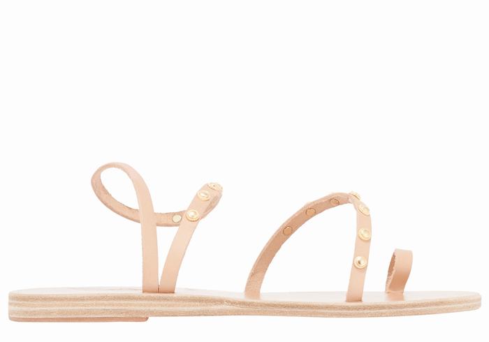 Beige Ancient Greek Sandals Eleftheria Bee Women Toe-Post Sandals | CIS8376WE