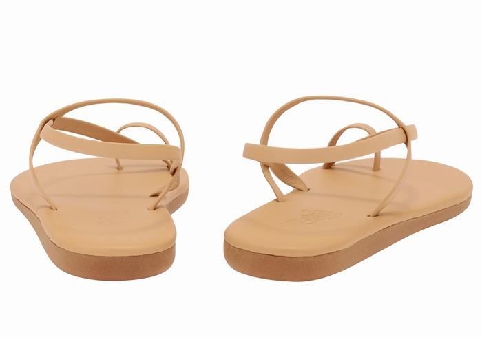 Beige Ancient Greek Sandals Euterpe Women Toe-Post Sandals | FFR8698IR