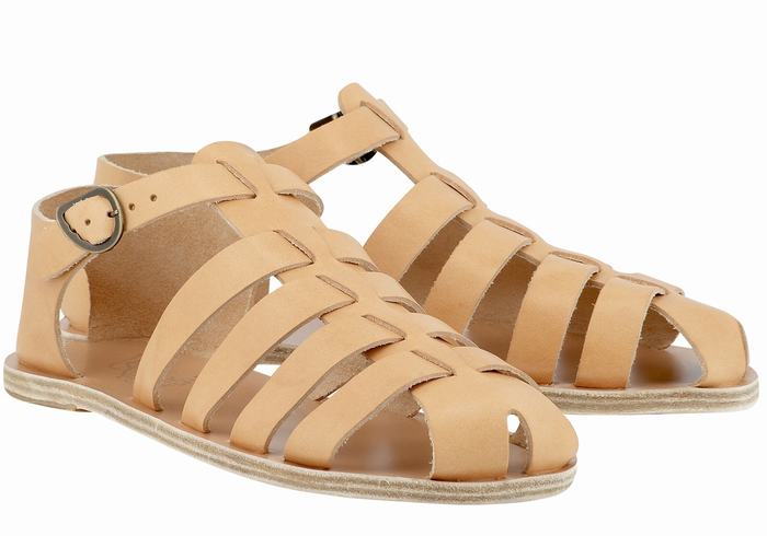 Beige Ancient Greek Sandals Homer Men Fisherman Sandals | CCH5993FK