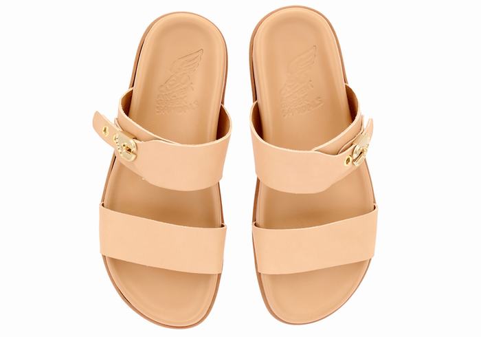 Beige Ancient Greek Sandals Latria Women Slide Sandals | AWN7446BP