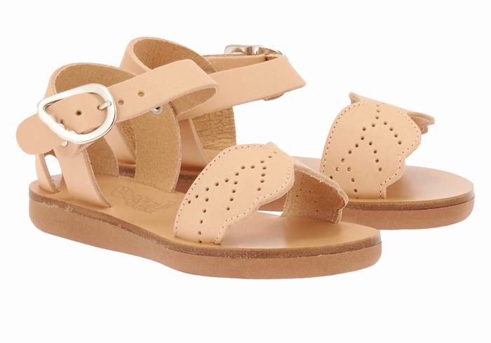 Beige Ancient Greek Sandals Little Andromeda Soft Kids' Casual Sandals | YVG2419RI