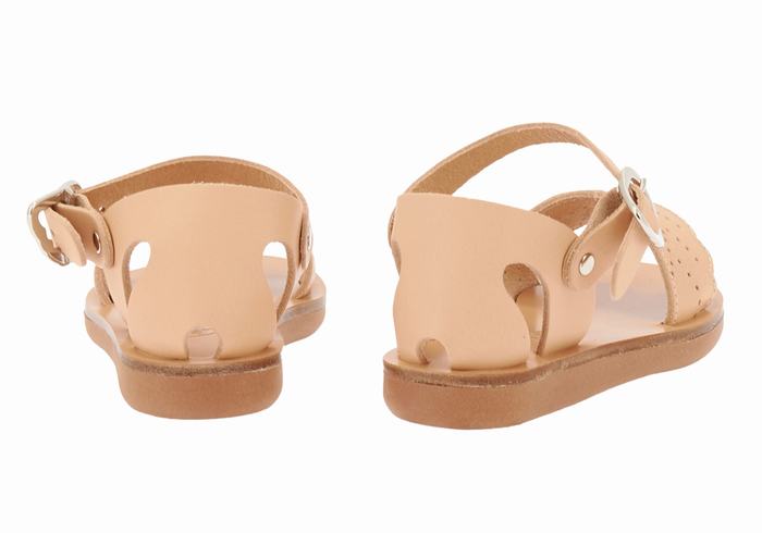 Beige Ancient Greek Sandals Little Andromeda Soft Kids' Casual Sandals | YVG2419RI