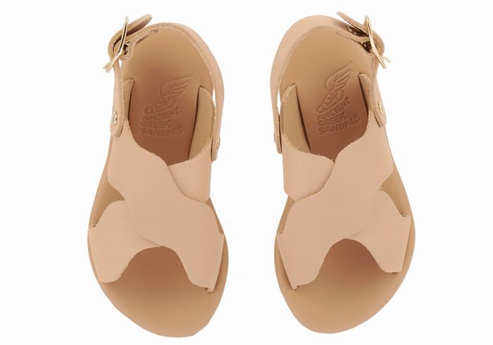 Beige Ancient Greek Sandals Little Atokos Soft Kids' Casual Sandals | ZZL4916ZL