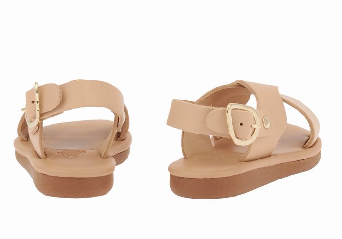 Beige Ancient Greek Sandals Little Atokos Soft Kids' Casual Sandals | ZZL4916ZL