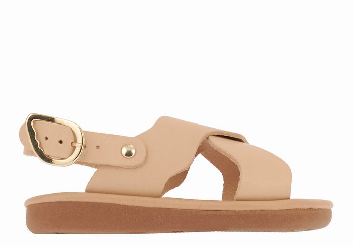 Beige Ancient Greek Sandals Little Atokos Soft Kids\' Casual Sandals | ZZL4916ZL