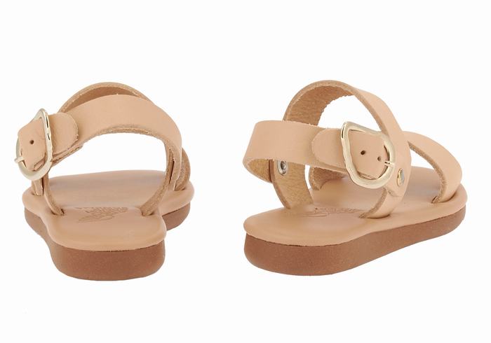 Beige Ancient Greek Sandals Little Calamos Soft Kids' Casual Sandals | WKG6627MG