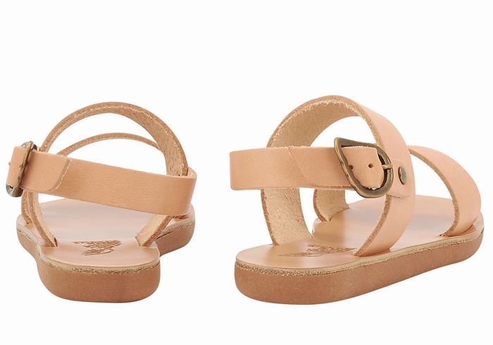 Beige Ancient Greek Sandals Little Clio Soft Kids' Casual Sandals | UYC707JL