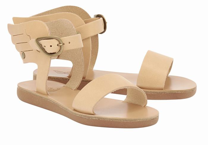 Beige Ancient Greek Sandals Little Ikaria Soft Kids' Casual Sandals | LFA4572GS