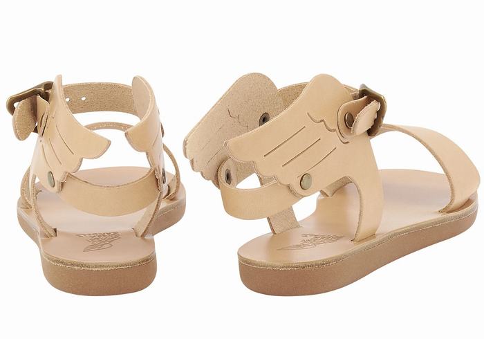 Beige Ancient Greek Sandals Little Ikaria Soft Kids' Casual Sandals | LFA4572GS