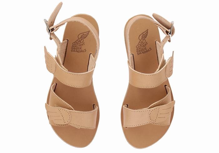 Beige Ancient Greek Sandals Little Iliada Soft Kids' Casual Sandals | WCK3634XW