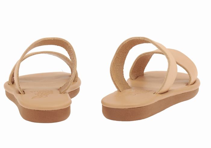 Beige Ancient Greek Sandals Little Kastos Soft Kids' Slide Sandals | KYT26100EI