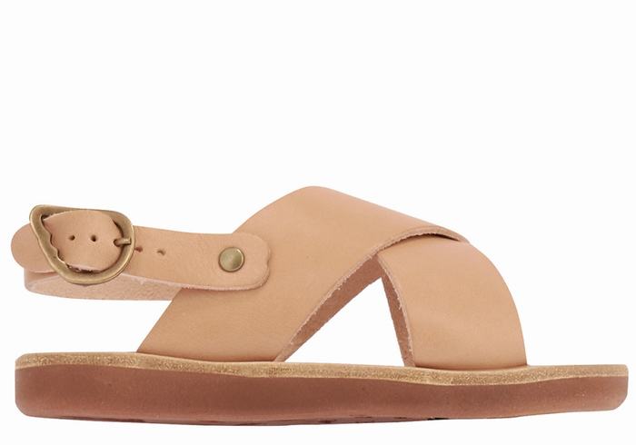 Beige Ancient Greek Sandals Little Maria Soft Kids\' Casual Sandals | ZBV1924PX