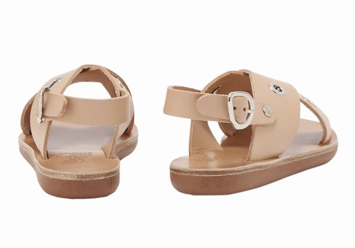 Beige Ancient Greek Sandals Little Maria Eyelets Soft Kids' Casual Sandals | RTE7759GT