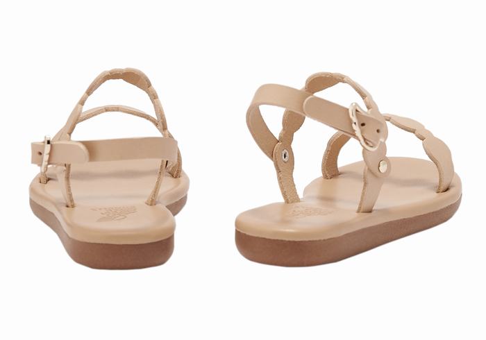 Beige Ancient Greek Sandals Little Orion Soft Kids' Flat Sandals | GRY2968UI