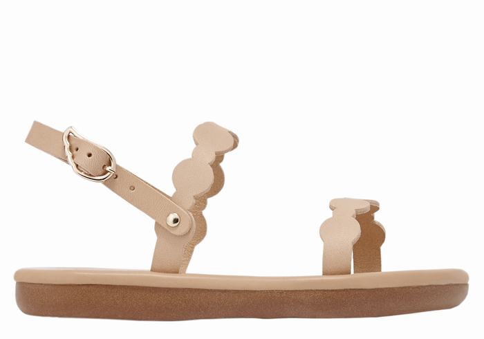 Beige Ancient Greek Sandals Little Orion Soft Kids\' Flat Sandals | GRY2968UI