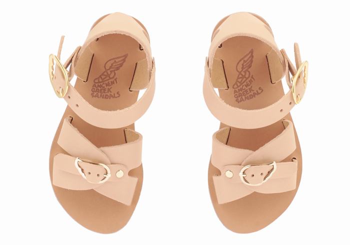 Beige Ancient Greek Sandals Little Vasso Soft Kids' Casual Sandals | AKB9023OD