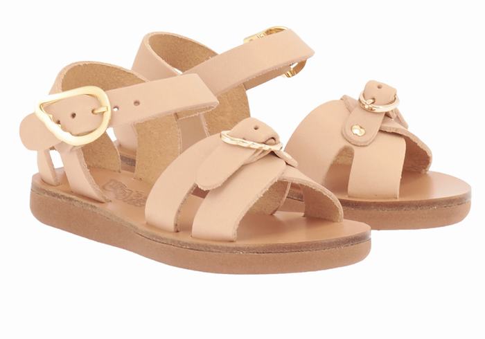 Beige Ancient Greek Sandals Little Vasso Soft Kids' Casual Sandals | AKB9023OD