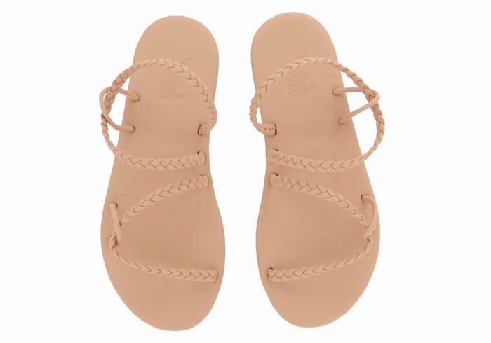 Beige Ancient Greek Sandals Maya Women Braided Sandals | AXI555CJ