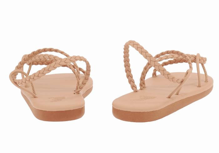 Beige Ancient Greek Sandals Maya Women Braided Sandals | AXI555CJ