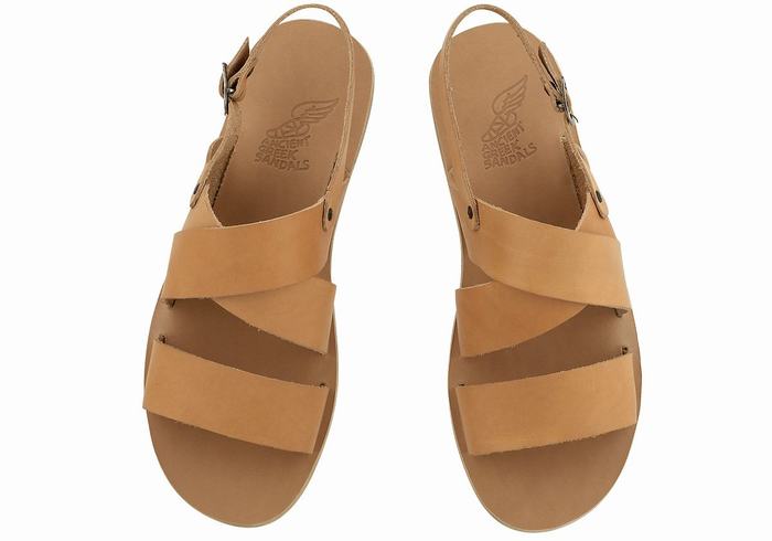 Beige Ancient Greek Sandals Miltos Men Casual Sandals | LRX5559HI