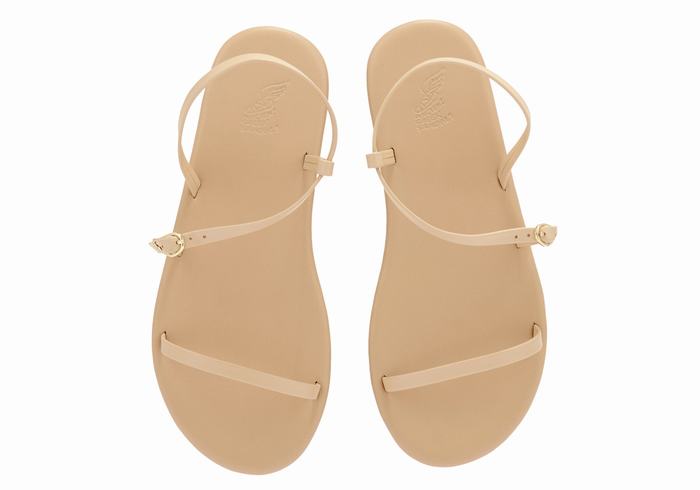 Beige Ancient Greek Sandals Niove Women Back-Strap Sandals | KYB4579OE