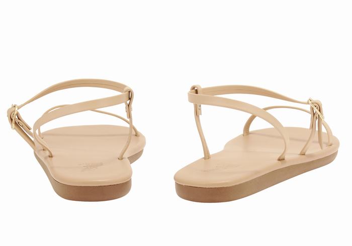 Beige Ancient Greek Sandals Niove Women Back-Strap Sandals | KYB4579OE