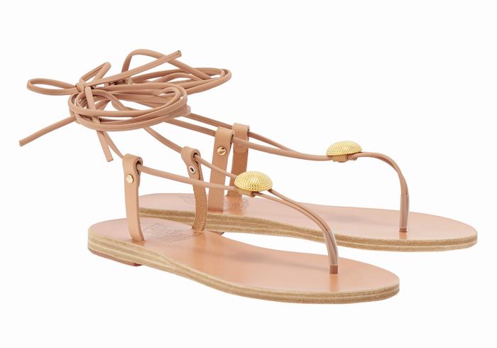 Beige Ancient Greek Sandals Persephone Women Gladiator Sandals | KOI6472RH