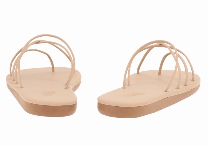 Beige Ancient Greek Sandals Pu Women Slide Sandals | IKL366EJ