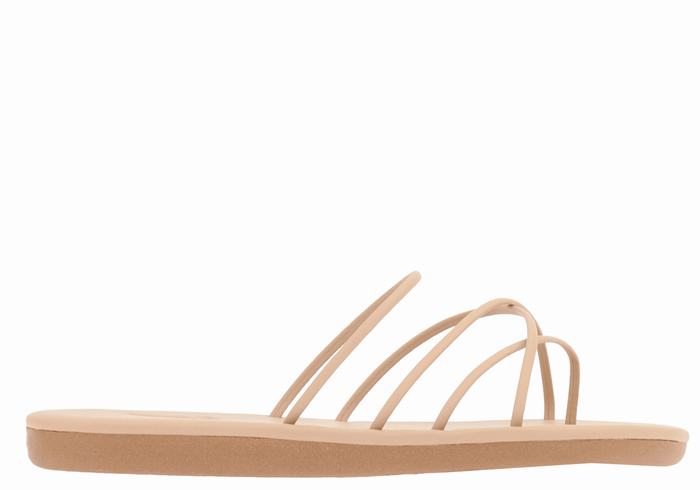 Beige Ancient Greek Sandals Pu Women Slide Sandals | IKL366EJ