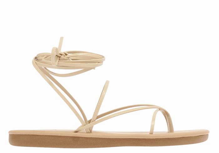 Beige Ancient Greek Sandals String Women Gladiator Sandals | KJN8840AD