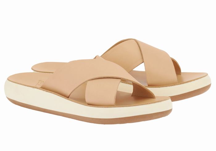 Beige Ancient Greek Sandals Thais Comfort Women Slide Sandals | RSI3388KT