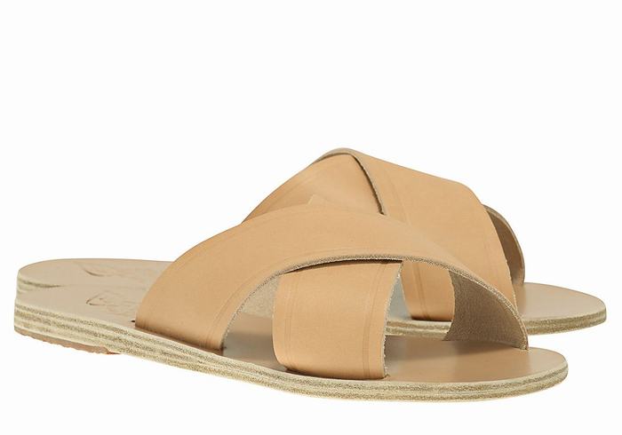 Beige Ancient Greek Sandals Thais Women Slide Sandals | JPY8654ZN