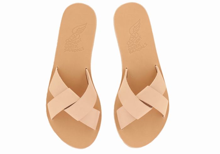 Beige Ancient Greek Sandals Whitney Women Slide Sandals | INH2988AR