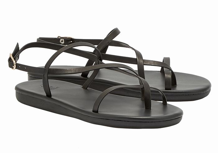 Black Ancient Greek Sandals Alethea Women Back-Strap Sandals | GAE8470UO