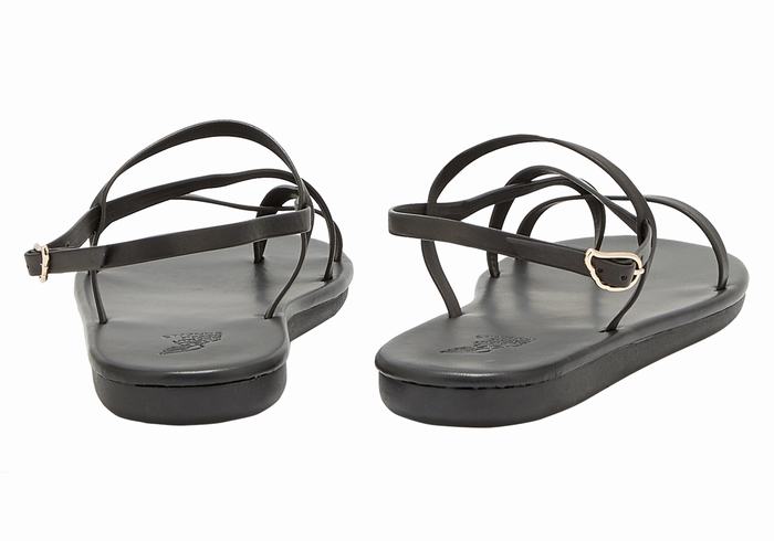 Black Ancient Greek Sandals Alethea Women Back-Strap Sandals | GAE8470UO