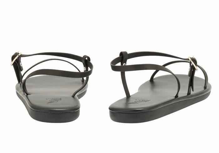 Black Ancient Greek Sandals Niove Women Back-Strap Sandals | XFX9277JU