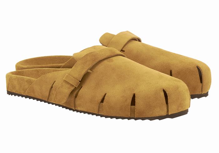 Brown Ancient Greek Sandals Atlas Men Slippers | SZG991PC