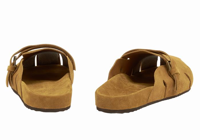 Brown Ancient Greek Sandals Atlas Men Slippers | SZG991PC