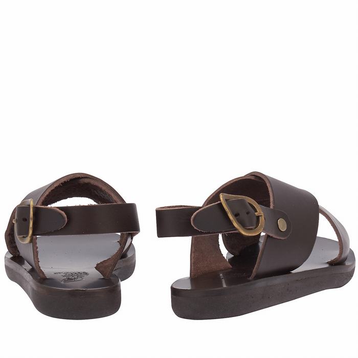 Chocolate Ancient Greek Sandals Little Maria Soft Kids' Casual Sandals | JWL1837QQ