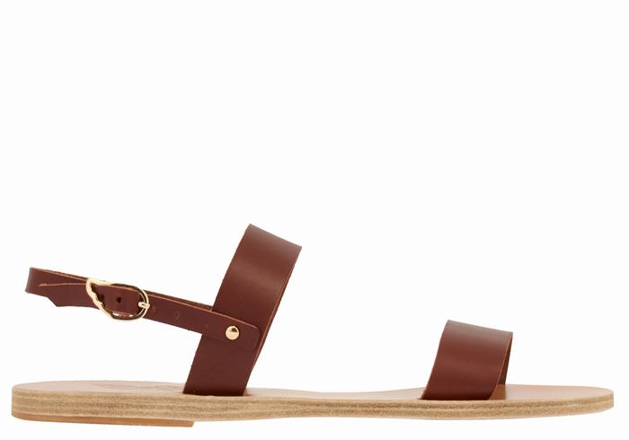 Coffee Ancient Greek Sandals Clio Women Back-Strap Sandals | KSG8851BT