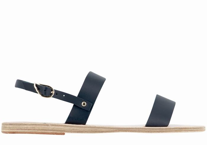 Dark Blue Ancient Greek Sandals Clio Women Back-Strap Sandals | SXG1469HD