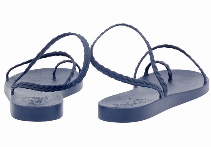 Dark Blue Ancient Greek Sandals Eleftheria Women Braided Sandals | HYN4067IM