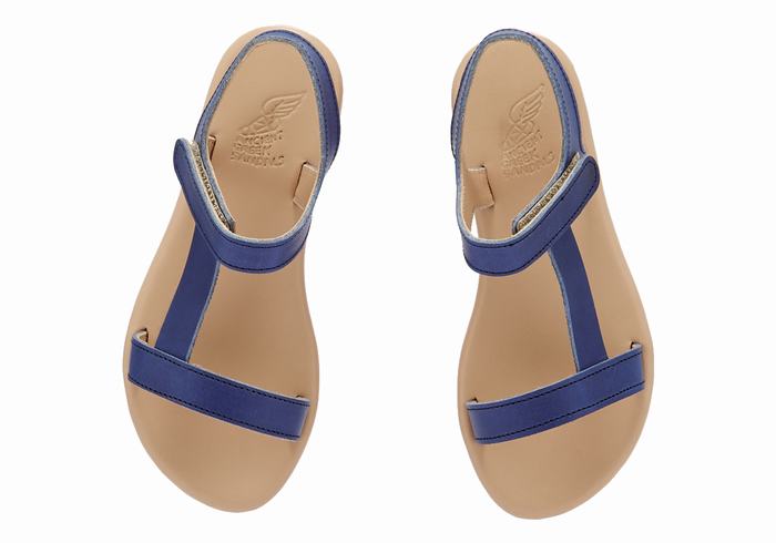 Dark Blue Ancient Greek Sandals Little Iasonas Soft Kids' Casual Sandals | VXA515CU