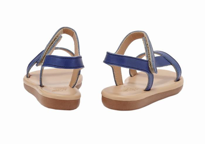 Dark Blue Ancient Greek Sandals Little Iasonas Soft Kids' Casual Sandals | VXA515CU