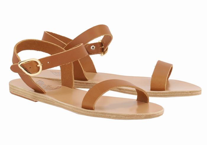 Dark Brown Ancient Greek Sandals Drama New Leather Women Casual Sandals | CSS6424AX