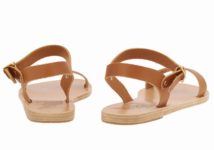 Dark Brown Ancient Greek Sandals Drama New Leather Women Casual Sandals | CSS6424AX