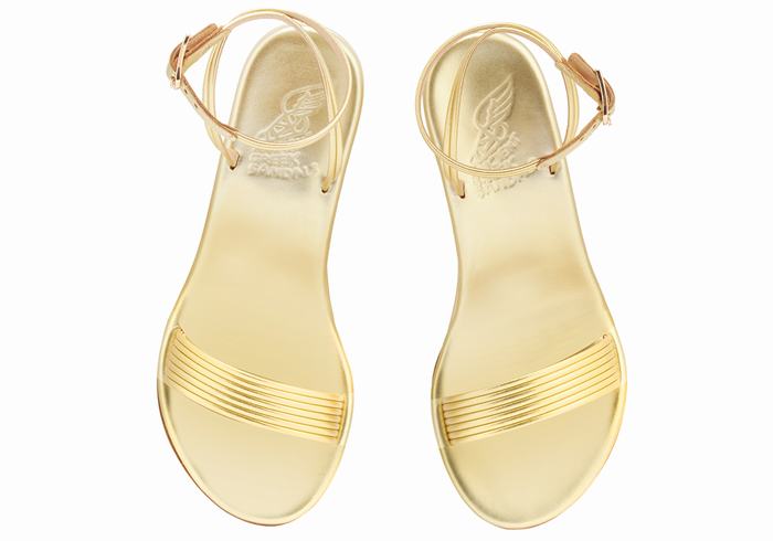 Gold Ancient Greek Sandals Chrismos Women Wedge Sandals | UDK7623TY