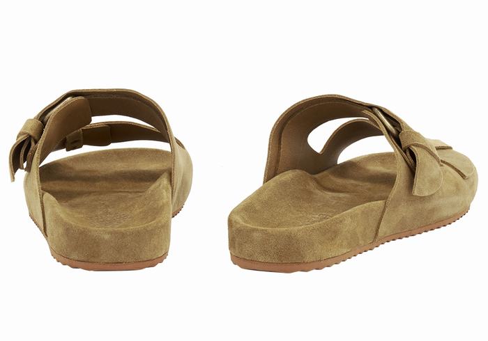 Green Ancient Greek Sandals Diogenis Men Slippers | EDW2863MQ