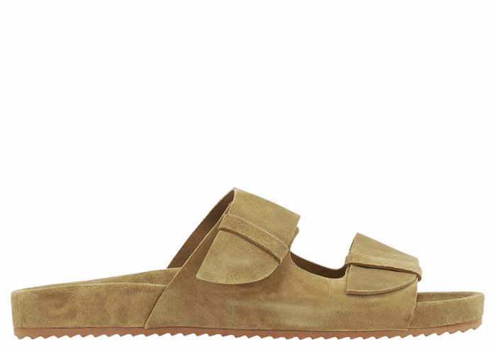 Green Ancient Greek Sandals Diogenis Men Slippers | EDW2863MQ