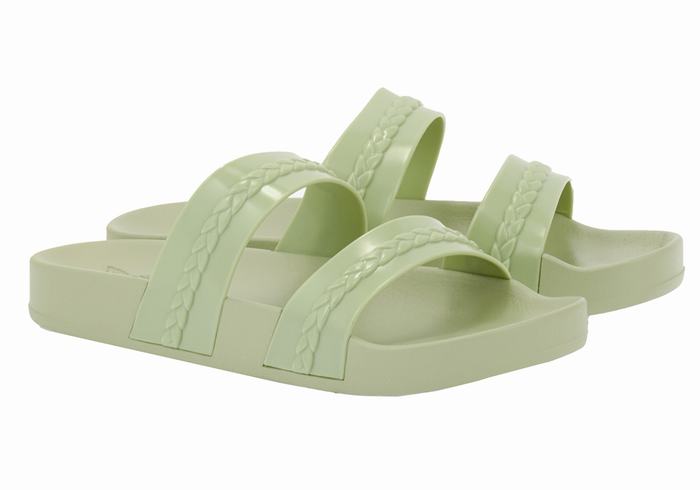 Green Ancient Greek Sandals Meli Women Slide Sandals | JCT895TH